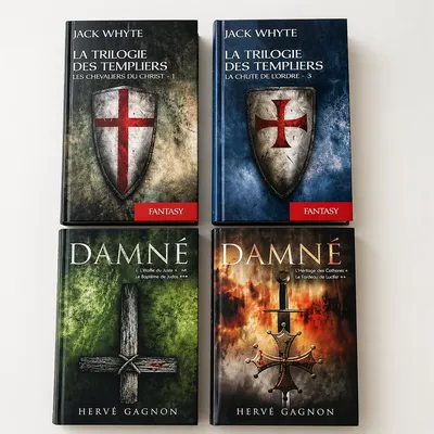 LOT 4 LIVRES FANTASY – Templiers & Damnés en très bon état 